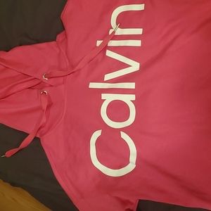 Pink Calvin Klein performance hoodie